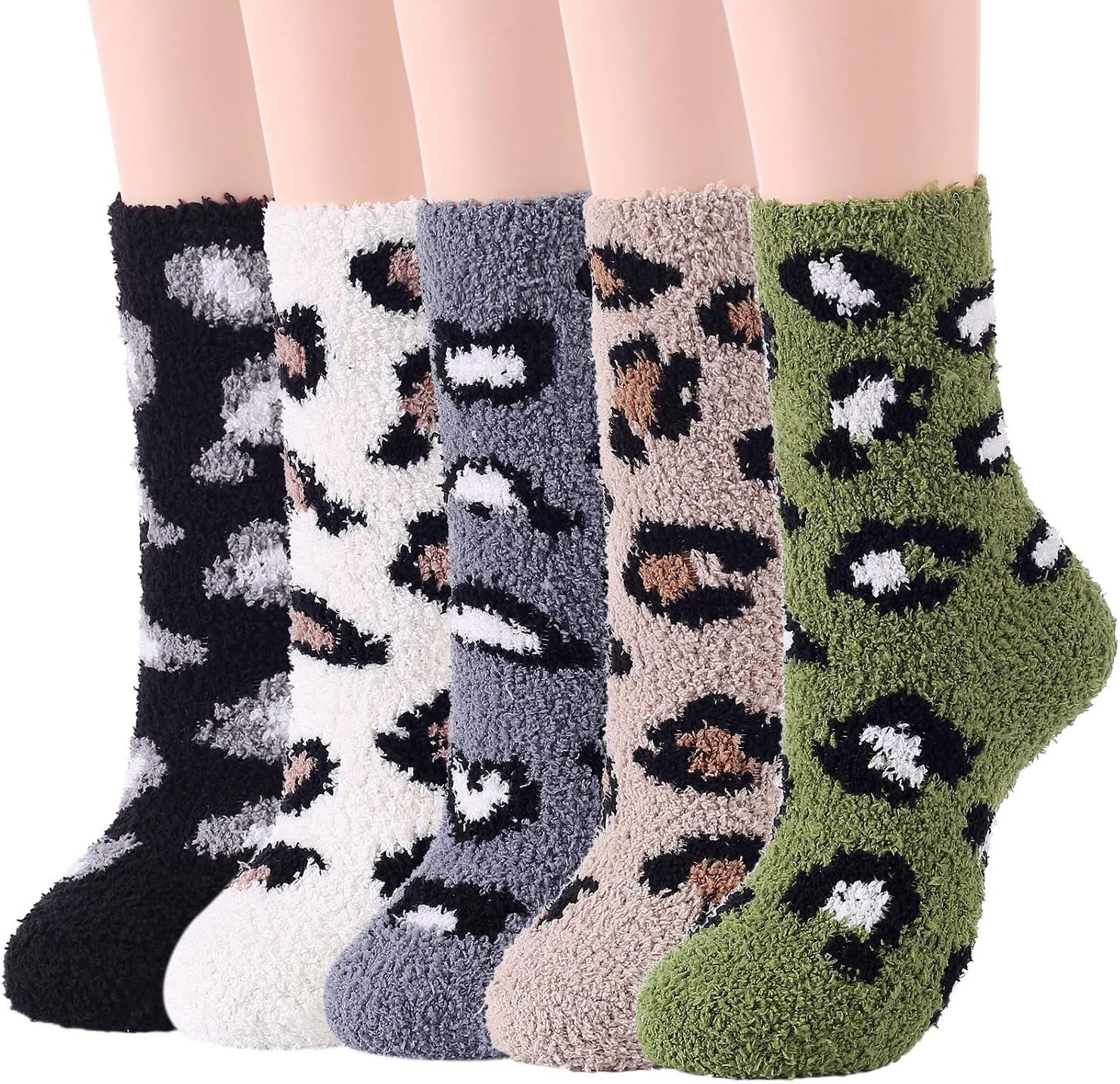 Women'S Fuzzy Slipper Socks - Warm, Fluffy, Cozy Crew Socks for Winter