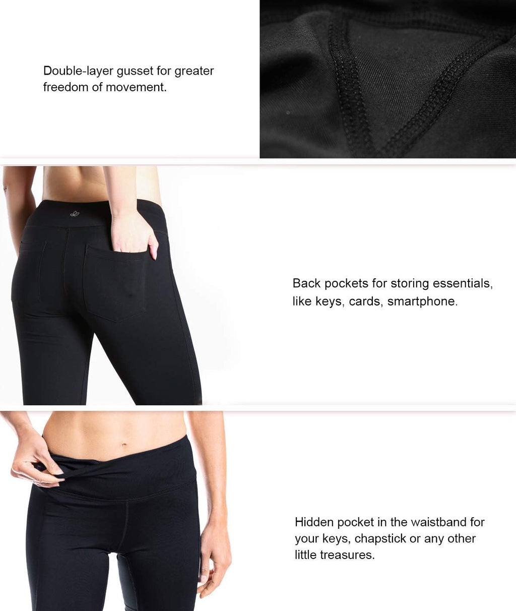 Women'S Petite/Regular/Tall Straight Leg Yoga Pants, Slim Fit Workout Pants