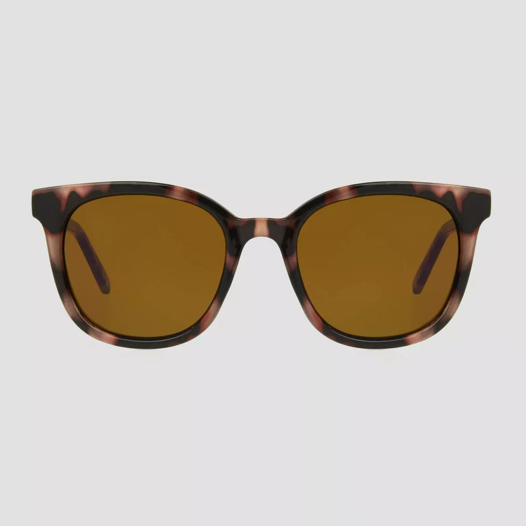 Women'S Tortoise Shell Print Crystal Plastic Square  - Universal Thread™ Brown: Scratch-Resistant, UV Protection