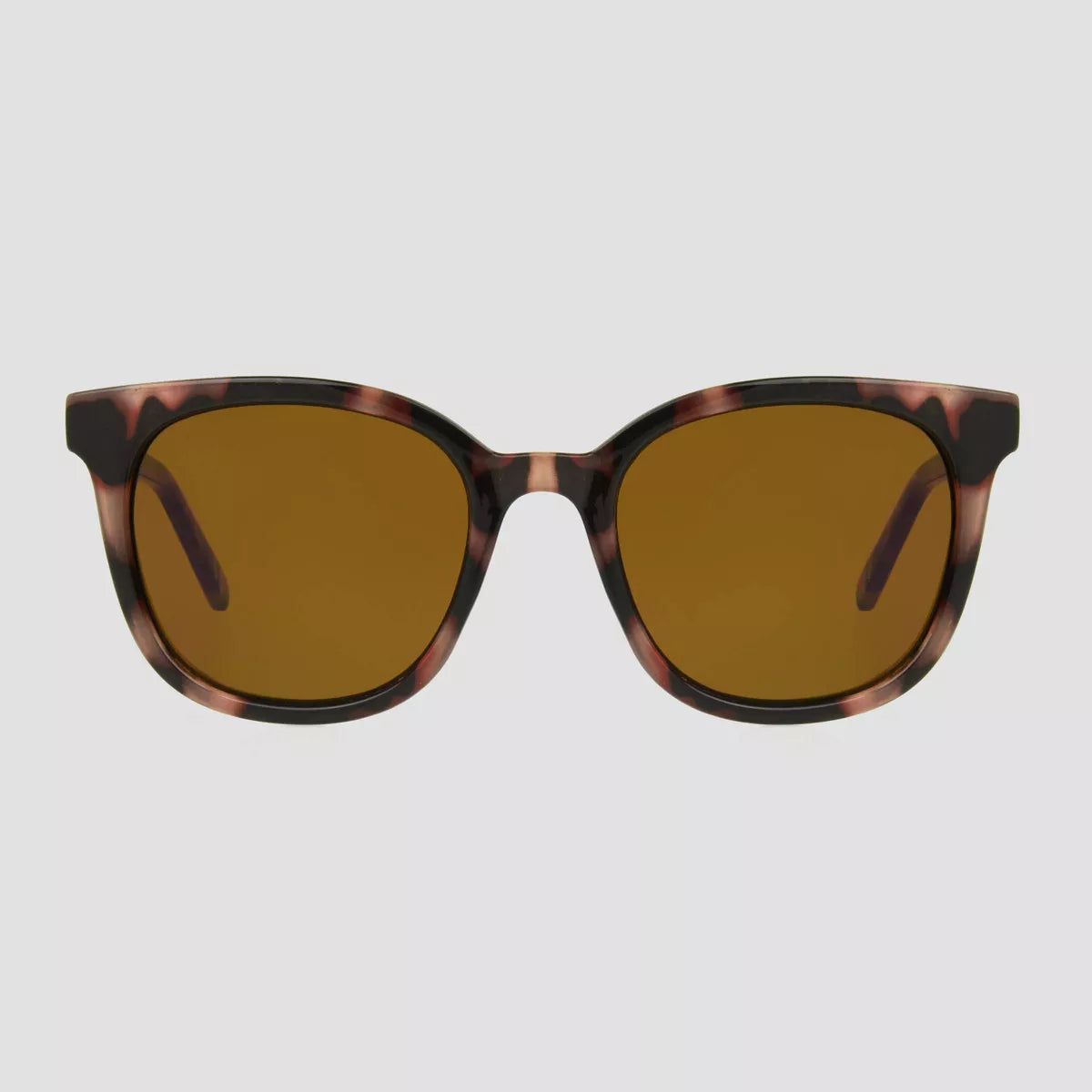 Women'S Tortoise Shell Print Crystal Plastic Square  - Universal Thread™ Brown: Scratch-Resistant, UV Protection