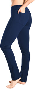Women'S Petite/Regular/Tall Straight Leg Yoga Pants, Slim Fit Workout Pants